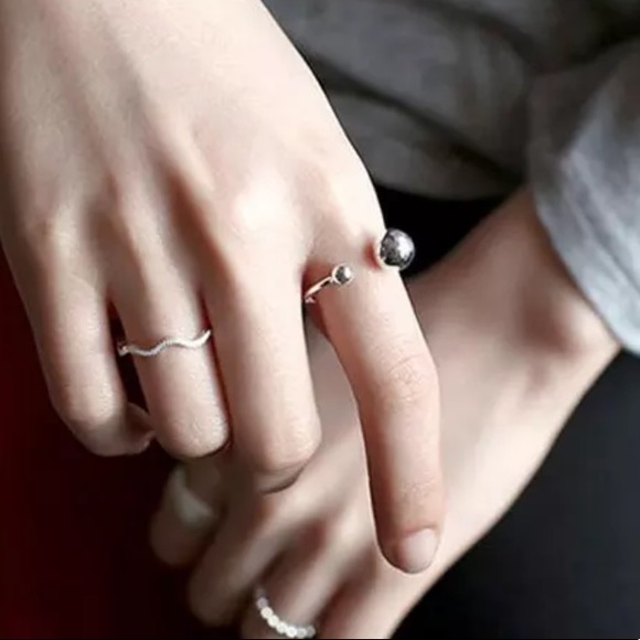 ⚡️Insta ring ball sterling silver ring open ring - Picture 2 of 5
